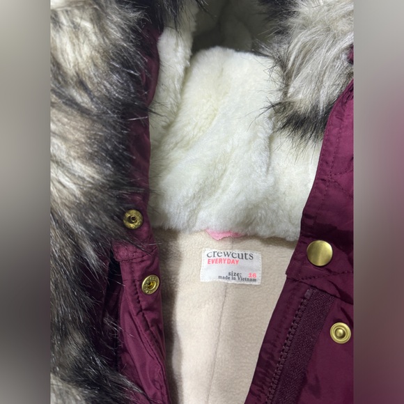 ♥️J Crew Girls' fishtail parka with eco-friendly PrimaLoft in Burgundy Red - Picture 6 of 7